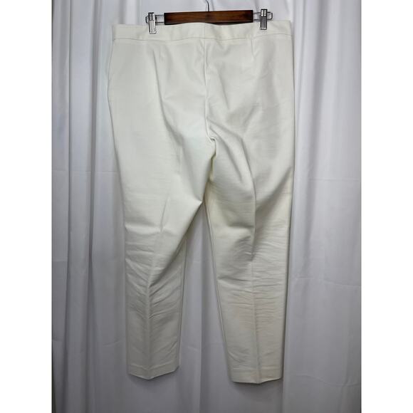 Vince Camuto pants slacks trousers chinos women's 14 white slash pockets work - Picture 4 of 16